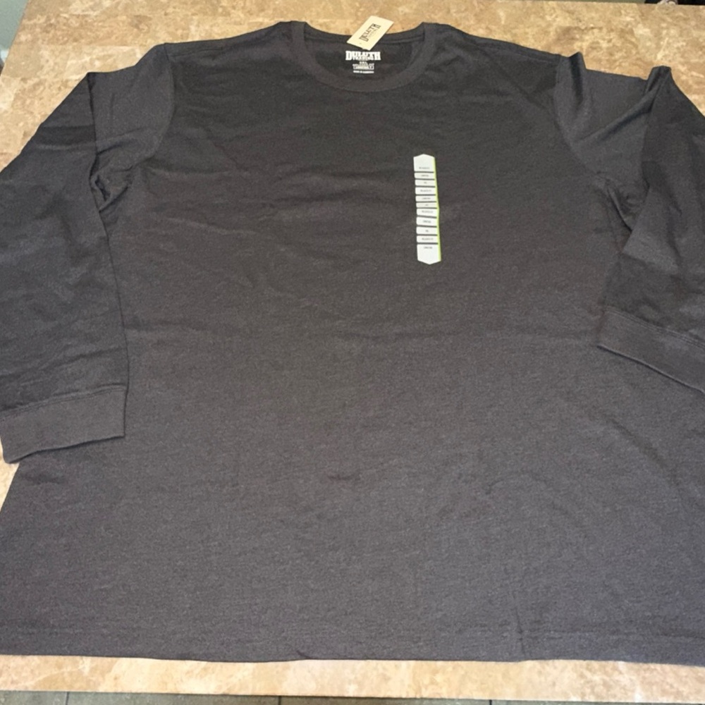 Duluth Trading Men's 3XL Gray Longtail T Relaxed Fit Long Sleeve T-Shirt NWT
